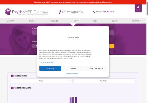 NZOZ PSYCHOMEDIC.PL KLINIKA PSYCHOLOGICZNO-PSYCHIATRYCZNA Michał Niewiński